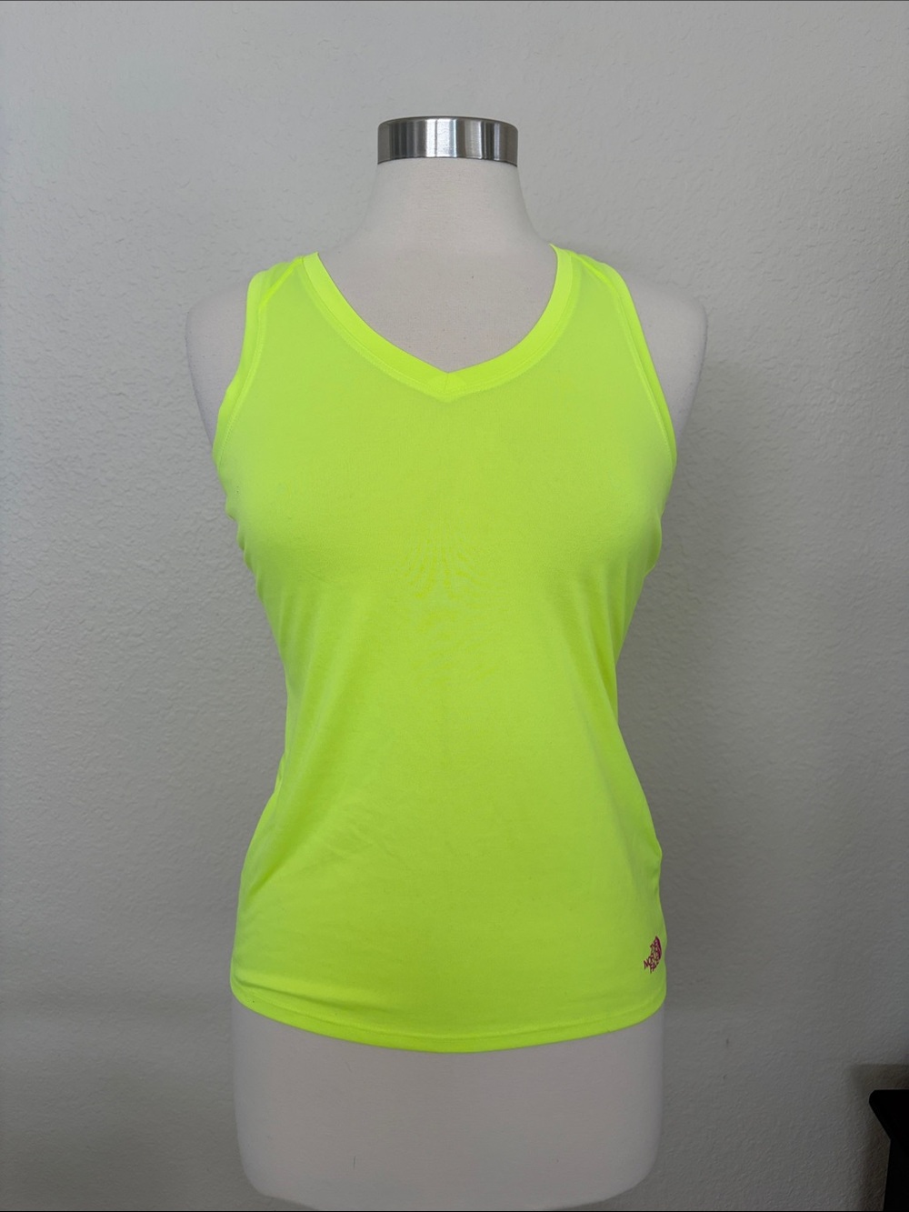 The North Face Neon Yellow V-Neck Performance Tank